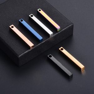 Colgante de Identificación Rectangular de Acero Inoxidable Hipoalergénico en 5 Colores, Placas de Identificación para Perros en Blanco, Dijes para Collares, Accesorios de Joyería DIY al por Mayor - Product Image 4