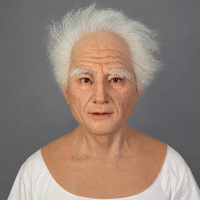 Masque en silicone hyper réaliste sur mesure pour femme âgée, blanc, avec cheveux, aspect naturel, masques faciaux en caoutchouc