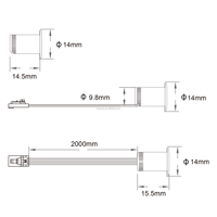 Variateur LED 1 canal 12V 24V facile à utiliser avec capteur tactile intelligent et garantie de 3 ans, charge maximale 60W pour armoire et placard