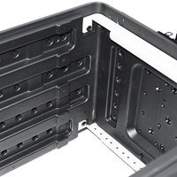 Flight case pour amplificateur en PE, profondeur 390 mm, 19 pouces, avec filet et mousse, personnalisable OEM/ODM, garantie 3 ans