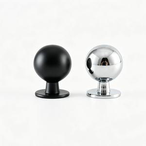 Zinc Alloy Single Hole <strong>Black</strong> Coating Drawer <strong>Knob</strong> with Mounting Screws for Kitchen Cabinet Wardrobe Furniture Hardware Handles - Product Image 2