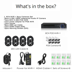 Chất lượng cao 8CH POE 4k 8MP CCTV IP Hệ thống camera với nhận dạng khuôn mặt hai chiều âm thanh & tầm nhìn ban đêm cho Xmeye NVR lưu trữ - Product Image 6