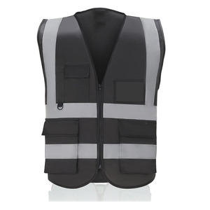 เสื้อกั๊กนิรภัยสะท้อนแสงสีสะท้อนแสงสีส้มจราจรปลอดภัยมองเห็นได้ชัดเจนพร้อมกระเป๋าโลโก้ตามต้องการ ANSI Class 1 En ได้รับการรับรอง20471 - Product Image 1