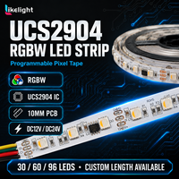 Bande LED adressable haute densité RGBW CCT 3000K 4500K 6000K UCS2904 SMD5050 96 LED/m 10mm DC24V pour musées, commerces de détail et OEM
