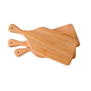 เขียงไม้โบราณแบบกำหนดเองพร้อมด้ามจับ  ไม้ธรรมชาติเป็นมิตรกับสิ่งแวดล้อม  ขนาด 390x160x20 มม.  บรรจุกล่อง - Product Image 1