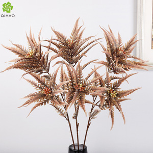 Planta Artificial de Helecho de 2 Ramas, Flor de Seda, Decoración de Interiores, Estilo Bonsái, Follaje Verde - Product Image 2