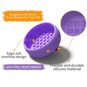 Bol à lécher en silicone de qualité alimentaire pour chiens, sans BPA, distributeur de nourriture lent pour chiens, pour la distraction - Product Image 6