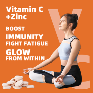 Tabletas Efervescentes de Vitamina C de 1000 mg, Sin Azúcar, Sabor Naranja, con Zinc, para Aumentar la Energía y Reforzar el Sistema Inmunitario - Product Image 3