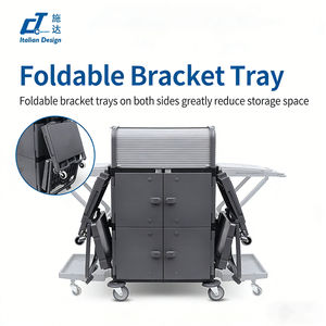 Commercial Large Capacity Janitor Cleaning Laundry Maid Cart <b>Plastic</b> Room Attendant Housekeeping <b>Trolley</b> for Hotel and Hospital - Product Image 6