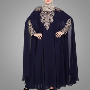 Großhandel Neueste Rundhals EID Ramadan Muslimisches Kaftan-Kleid Hochwertig Bestickte Dubai Lose Abendkleidung Islamische Bekleidung Abaya - Product Image 2