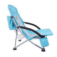 Haute qualité léger métal et acier chaise pliante en plein air plage pêche pique-nique pelouse Concert Camping-Design moderne siège bas