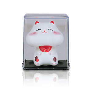 Nouveau chat porte-bonheur de 2 pouces, chat qui secoue automatiquement la patte, artisanat en plastique, figurines décoratives, chat Maneki Neko solaire - Product Image 1