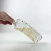 Vente en gros de bouteille de vodka vide de 200ml en forme de yacht bouteille de whisky transparente avec couvercle de bouchon de guala bouteilles de boisson liqueur de vin spiritueux jus