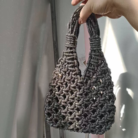 Sac à main de luxe en strass tressé à la main, idéal pour les femmes