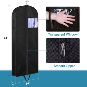 Custom Logo Gusseted Hanging Garment Bags Travel and Closet Storage Bag <strong>for</strong> <strong>Men</strong> Suit Cover With Handles <strong>for</strong> Clothes <strong>Coats</strong> - Product Image 2