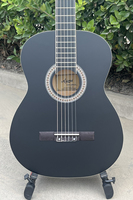 Guitare classique Aiersi en bois de tilleul, 39 pouces, couleur noire, guitare très vendue, fabriquée en Chine, prix bas, en vente