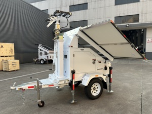 Tour d'éclairage mobile solaire hybride DC/blanc TPE-900LH avec générateur, mât hydraulique de 7 m et batterie pour utilisation extérieure TPE-900 - Product Image 6