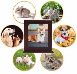 Hoogwaardige groothandel moderne houten urn voor huisdieren, fotolijst, honden- en kattenkist, urn voor ascrematie - Product Image 3