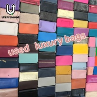 Tas Bekas Grosir A10 Berkualitas Tinggi, Tas Jinjing Kasual Bahan PU Gaya Unisex Wanita, Ready Stock