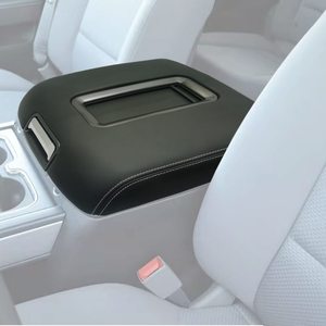 Cubierta para el Reposabrazos de la Consola Central Chevrolet 0227083AA, Caja de Almacenamiento, Fibra de Carbono Gris, Modelos 2014-2020 - Product Image 1