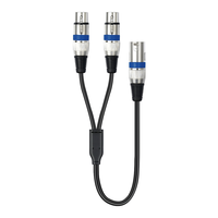 1 X Kabel Splitter XLR Male ke 2 X XLR Female 50CM 0.5m