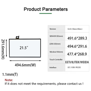 Custom 21.5 Inch <strong>Transparent</strong> Glass Touchscreen Overlay USB ILITEK AG AR AF PCAP Multi Capacitive Touch <strong>Screen</strong> Panel Kit - Product Image 2