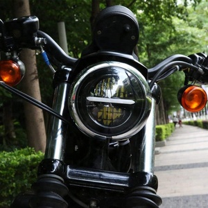 Luce a Led personalizzata per <span class=keywords><strong>Royal</strong></span> Enfield intercettatore 650 accessori 7 "faro tondo a Led per moto per intercettatore 650 - Product Image 6