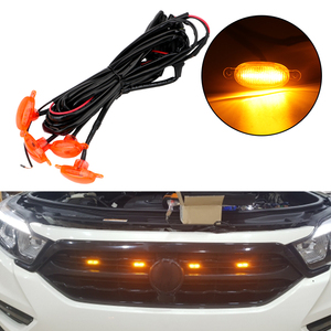 FGL4-3 xe lưới Tản Nhiệt Đèn đen vỏ đèn trắng hổ phách 1 điều khiển 4 đèn tùy chọn cảnh báo ánh sáng trang trí lamp12v - Product Image 6