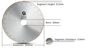 Disco de Corte de Diamante de 14 Pulgadas (350 mm) para Cortar Dekton, <span class=keywords><strong>Neolith</strong></span> y Porcelana Dura, Precio al por Mayor - Product Image 2