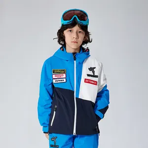 OEM बच्चों स्की पहनने सूट एक टुकड़ा जैकेट निविड़ अंधकार स्की Jumpsuit Coveralls स्नोबोर्ड कोट बच्चों के स्की जैकेट