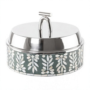 Chauffe-plat de luxe en métal fantaisie, design créatif fait main, nouvelle arrivée, en nacre, pour fondue et plats mijotés - Product Image 1