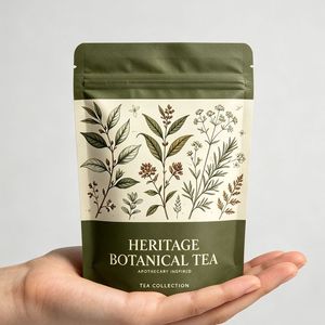 Factory Direct Low MOQ Custom Matte Finish <b>Zip</b> Lock Tear Notch Resealable Stand Up Pouch For Loose Leaf Tea Packaging <b>Bag</b> - Product Image 4