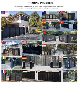 Nhôm Loại Biệt Thự Điện Bifold Cổng Tự Động Trượt Gấp Cổng Chính Cổng Treo Gấp Cổng Ngoài Trời Sân Đu - Product Image 5