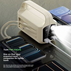 แบตสำรองอเนกประสงค์สำหรับแคมป์ปิ้ง ความจุขนาดใหญ่ 50000mAh พกพาสะดวก ไฟ LED สำหรับกิจกรรมกลางแจ้ง สายในตัว Lightning/Micro - Product Image 5