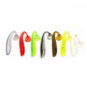 Soft Lure Japan Shad Worm Swim bait pesca a mosca gomma siliconica pesce <span class=keywords><strong>esca</strong></span> da pesca - Product Image 3