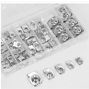Winning Path Point U <b>Clip</b> Washer Nut Assortment 54pcs Zinc Plated Iron For Car Motorcycle Interior <b>Trim</b> Repair - Product Image 3