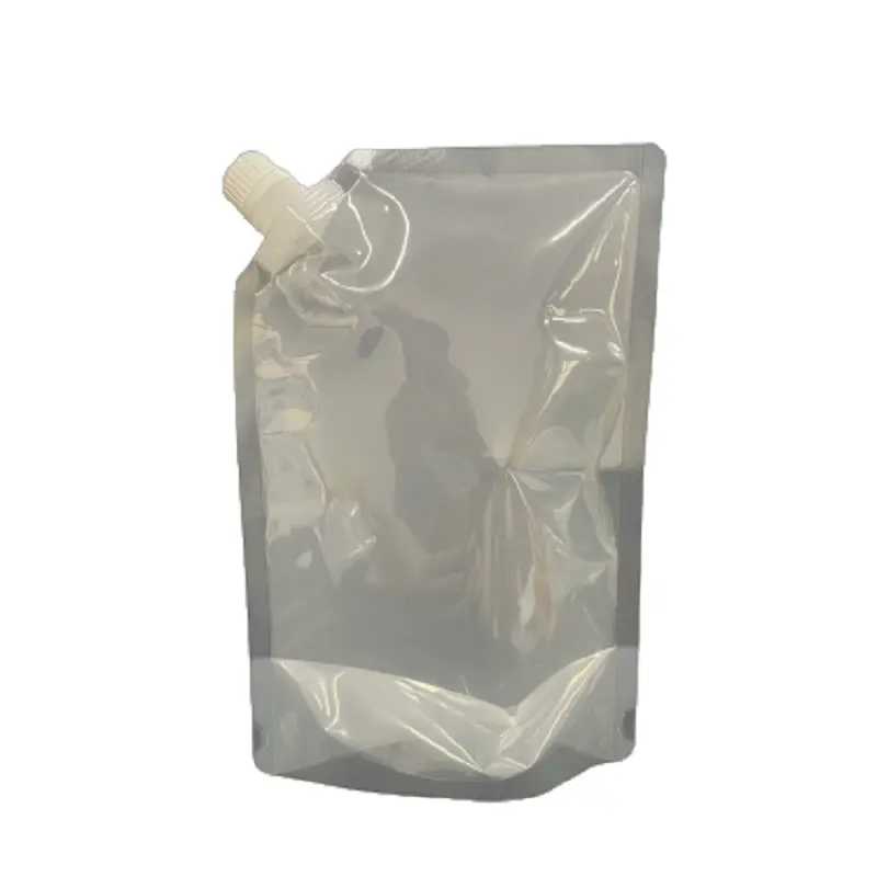 Emballage cosmétique Stand Up Pouch 1 litre de détergent à lessive liquide vide clair transparent grand sac à bec en plastique 500ml 1000ml