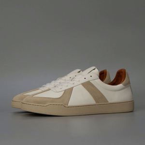 White Beige Suede Cushioned Court <b>Sneakers</b> Lace-up Toe Breathable Genuine Leather Lining Autumn/Winter Men's Casual <b>Shoes</b> - Product Image 4