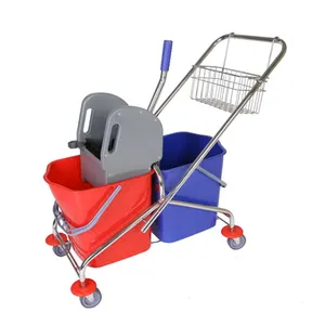 25l Wringer Bucket Easy Clean Cart Mini Mop Double Bucket Trolley Cleaning Bucket And Mop