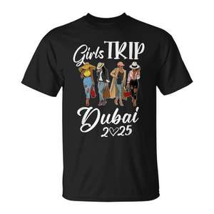 T-shirt pour filles : Voyage à Dubaï 2025 – Équipe d'anniversaire, fête, vacances - Product Image 1