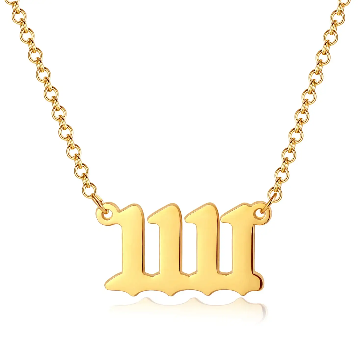 Fashion accessories design 1 to 9 simple vintage lucky blessing number sequence pendant angel number necklaces
