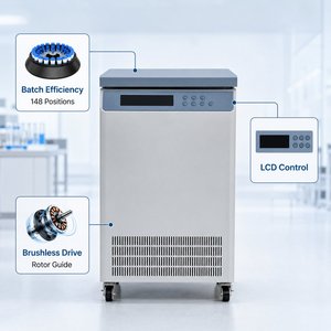 Centrífuga de Microplacas de Alta Calidad para Separación de Plasma, 4000 rpm, Pantalla Táctil, Rotor Angular 148x5/7ml, 32 Tubos para Clínica Veterinaria - Product Image 1