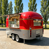 Remorque de restauration mobile personnalisable pour pizzas, burgers, tacos, glaces, café, avec cuisine complète