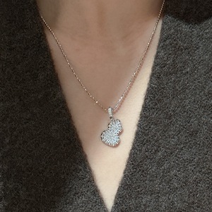 S925 Sterling Silver High-End Necklace with Sparkling Pearl Chain <b>Retro</b> Small <b>Light</b> <b>Bulb</b> Design Strong <b>Light</b> Pearl Niche - Product Image 3