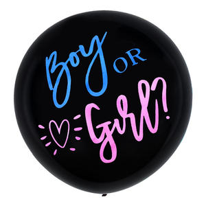 Ballons en Latex Noir de 36 Pouces pour Fête de Révélation de Sexe Joyeux Anniversaire Style Garçon Fille Annonce de Bébé pour la Décoration du Ramadan - Product Image 4