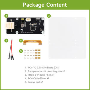 Chipboard WaveShare PCIe ถึง2.5g ETH BOARD (สำหรับราสเบอร์รี่ <span class=keywords><strong>Pi</strong></span> 5รองรับราสเบอร์รี่ <span class=keywords><strong>Pi</strong></span> OS, ไดรเวอร์ฟรี, Realtek RTL8125ชิปเซ็ต - Product Image 6