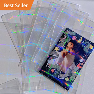 QY Transparent Holographique Clair Clignotant Carte Manches pour Carte à Collectionner TCG Cartes de Sport Logo Personnalisé - Product Image 2