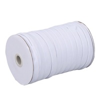 Bande élastique plate tressée en Stock, disponible en noir et blanc, 3mm, 4mm, 5mm, 6mm, 7mm, 8mm, 10mm, 12mm, 15mm, sandales tricotées
