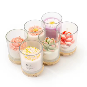 AIKUN Zen Ritüel Aromaterapi Kokulu Mum Botanik Şakayık Yaprakları Doğal Soya Balmumu Cam Kavanoz Mum Yoga Meditasyonu için - Product Image 6