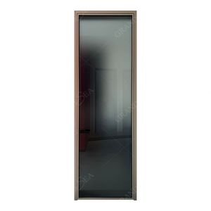 Porte <span class=keywords><strong>de</strong></span> sécurité à battant en verre économique <span class=keywords><strong>cadre</strong></span> en aluminium intérieur insonorisé porte en verre battante moderne pour bureau cuisine <span class=keywords><strong>toilette</strong></span> - Product Image 1